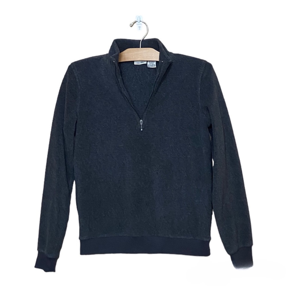 Cherokee Pullover Fleece 1/4 Zipper Women’s Size Small Dark Gray Long Sleeve